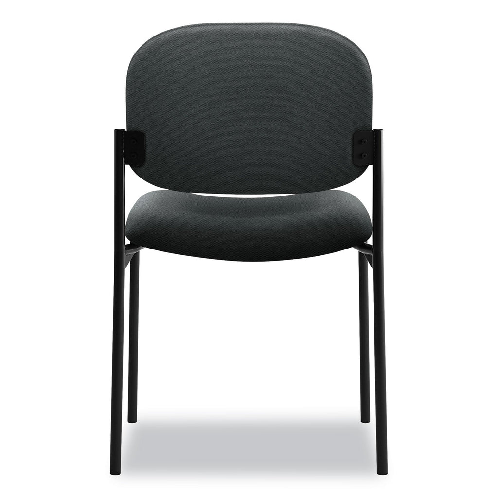 HON VL606 Stacking Guest Chair without Arms, Supports Up to 250 lb, Charcoal Seat/Back, Black Base