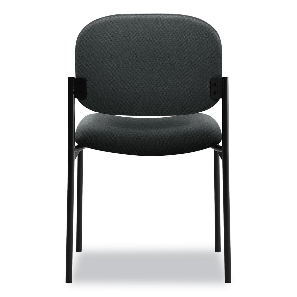 HON VL606 Stacking Guest Chair without Arms, Supports Up to 250 lb, Charcoal Seat/Back, Black Base