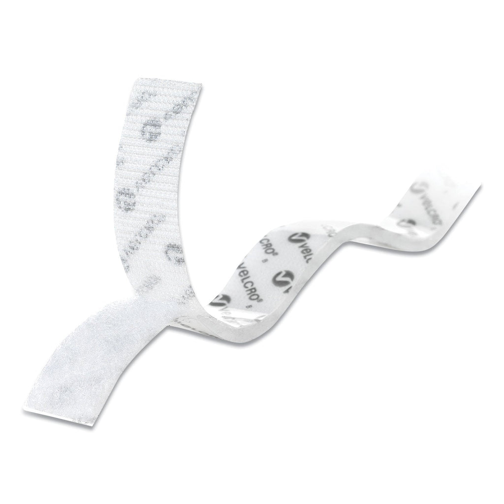 VELCRO Sticky-Back Fasteners with Dispenser, Removable Adhesive, 0.75" x 5 ft, White