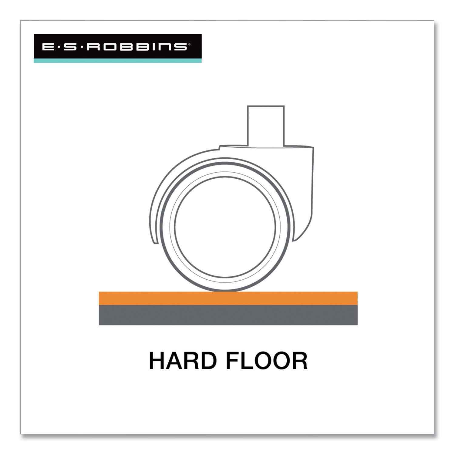 ES Robbins EverLife Workstation Chair Mat for Hard Floors, With Lip, 66 x 60, Clear