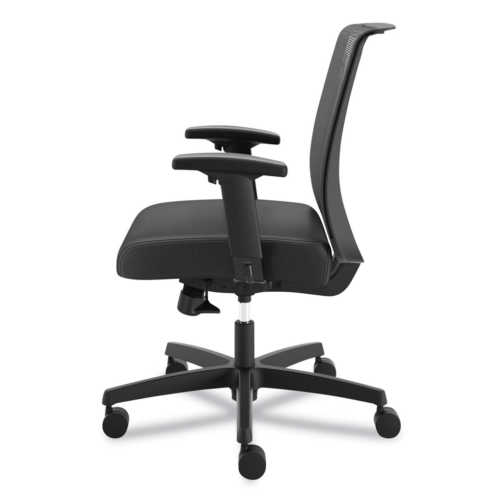 HON Convergence Mid-Back Task Chair, Synchro-Tilt and Seat Glide, Supports Up to 275 lb, Black