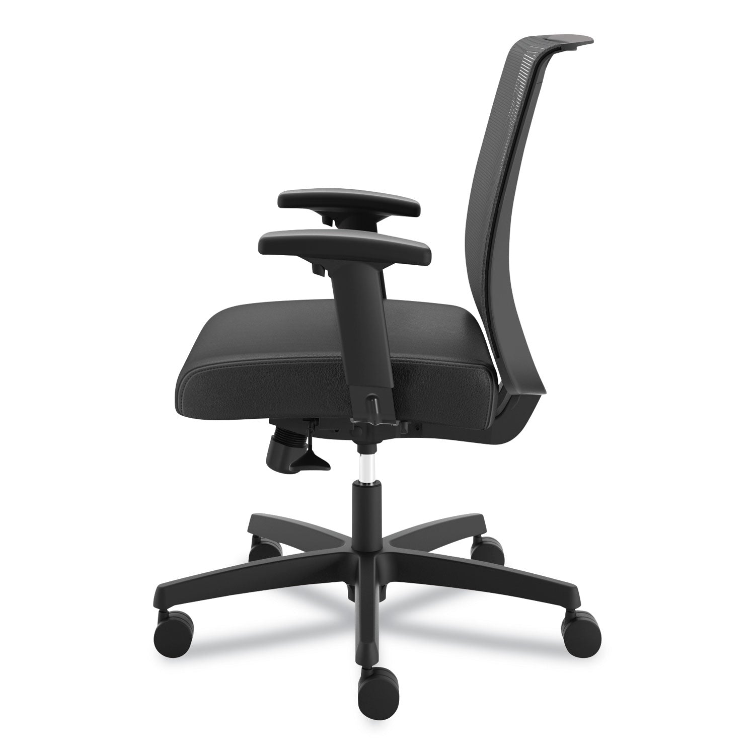 HON Convergence Mid-Back Task Chair, Synchro-Tilt and Seat Glide, Supports Up to 275 lb, Black