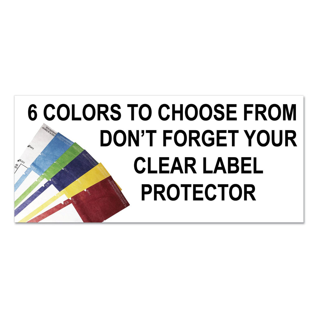 Tabbies File Pocket Handles, 9.63 x 2, White, 4/Sheet, 12 Sheets/Pack