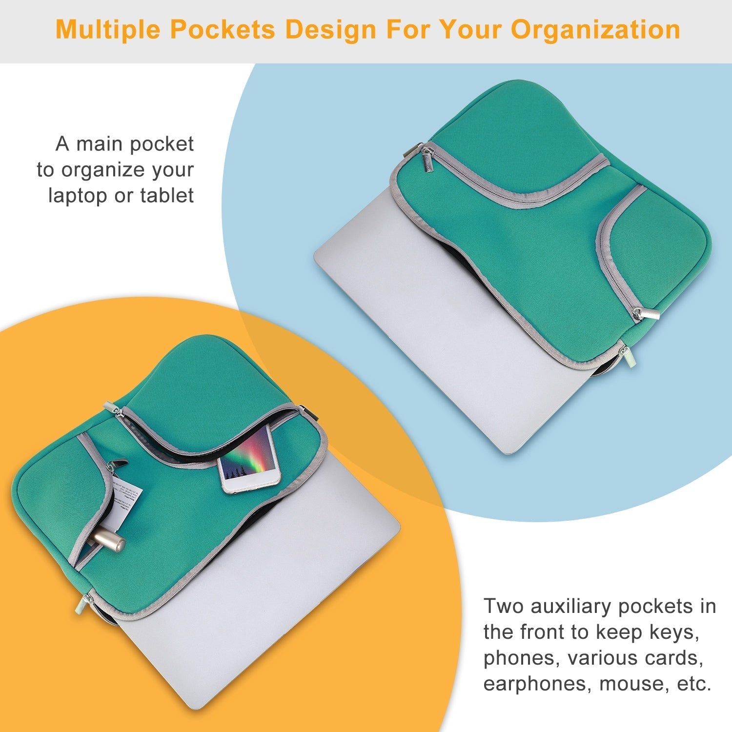 Portable Laptop Sleeve Bag for Macbook Air 11"13"12"15" Notebook Protector Case Carry Bag