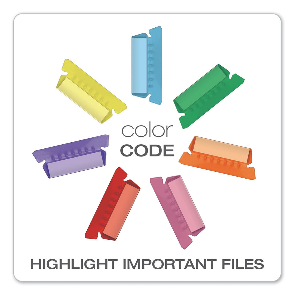 Pendaflex Transparent Colored Tabs For Hanging File Folders, 1/5-Cut, Green, 2" Wide, 25/Pack