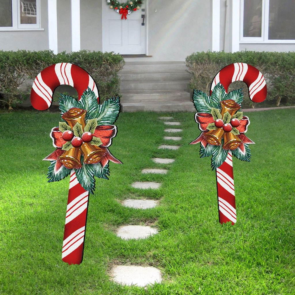Christmas Candy Cane Holiday Outdoor Decor by G. DeBrekht - Christmas Decor - 8151924F-S2