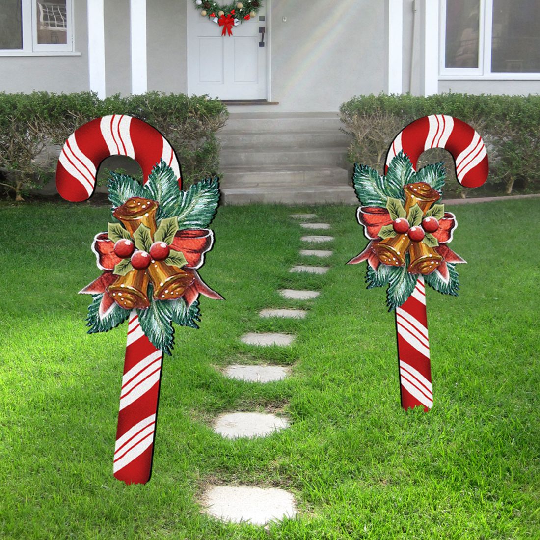 Christmas Candy Cane Holiday Outdoor Decor by G. DeBrekht - Christmas Decor - 8151924F-S2
