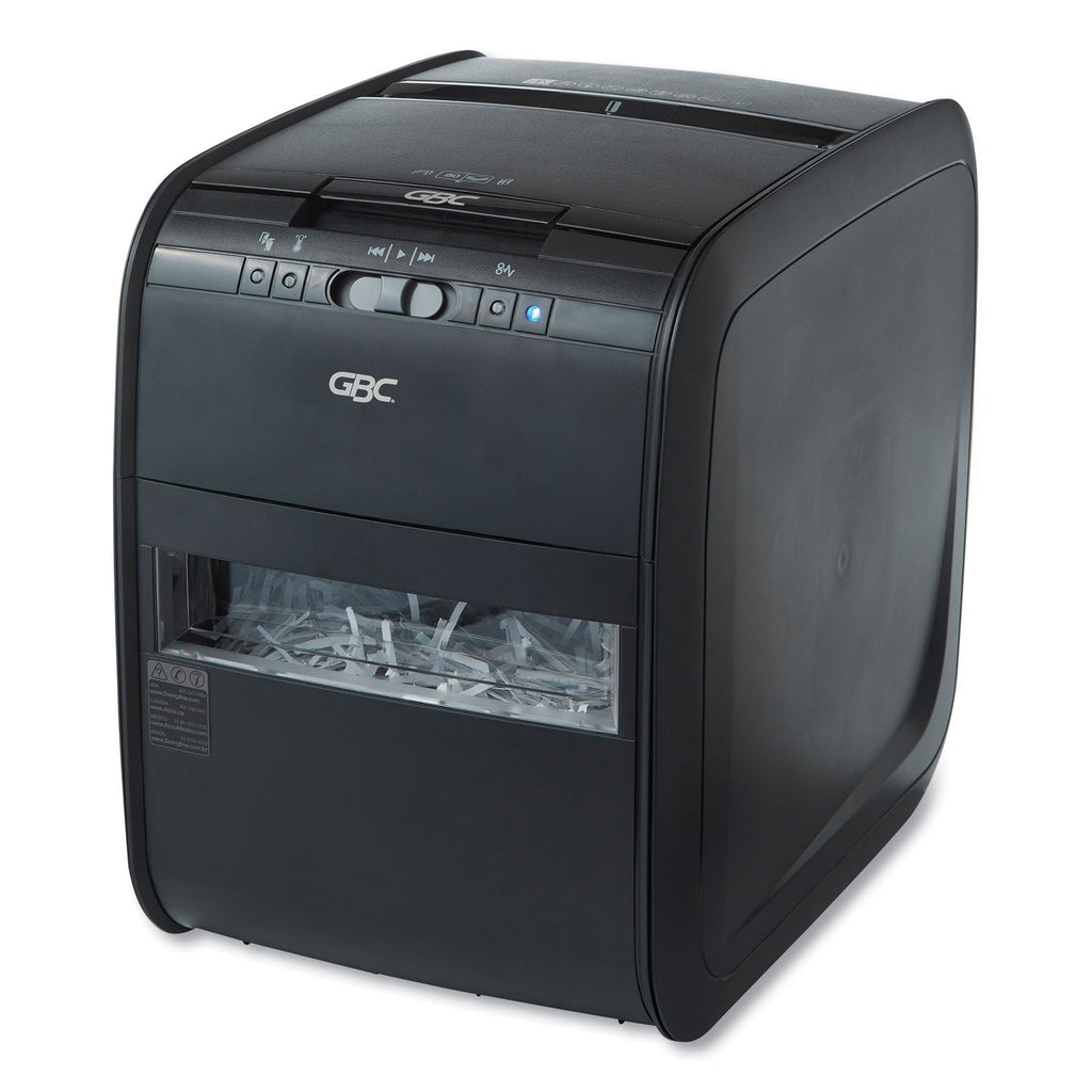GBC Stack-and-Shred 80X Auto Feed Cross-Cut Shredder, 80 Auto/6 Manual Sheet Capacity