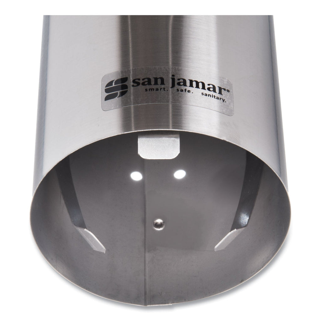 San Jamar Small Pull-Type Water Cup Dispenser, For 5 oz Cups, Stainless Steel