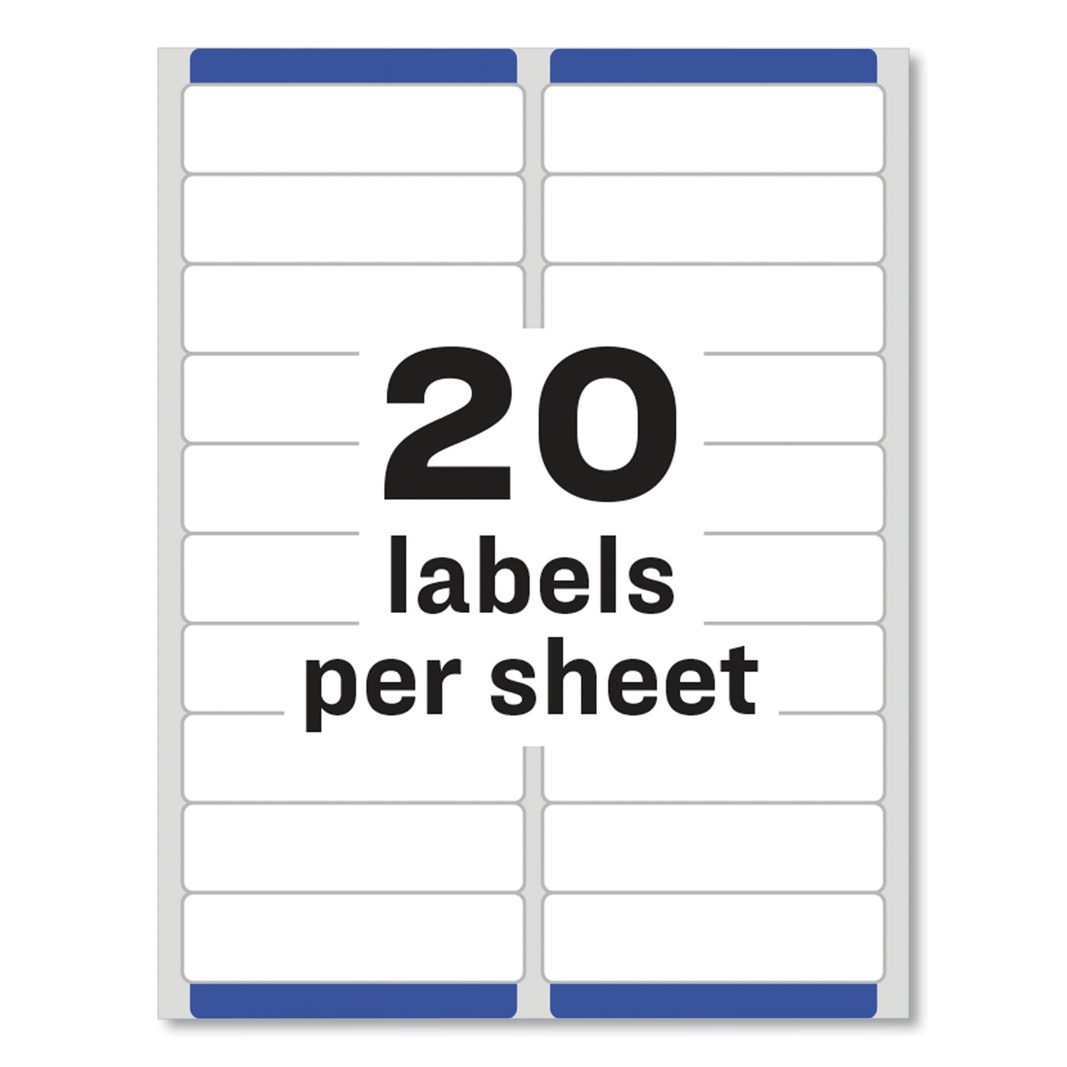 Avery Easy Peel White Address Labels w/ Sure Feed Technology, Inkjet Printers, 1 x 4, White, 20/Sheet, 25 Sheets/Pack