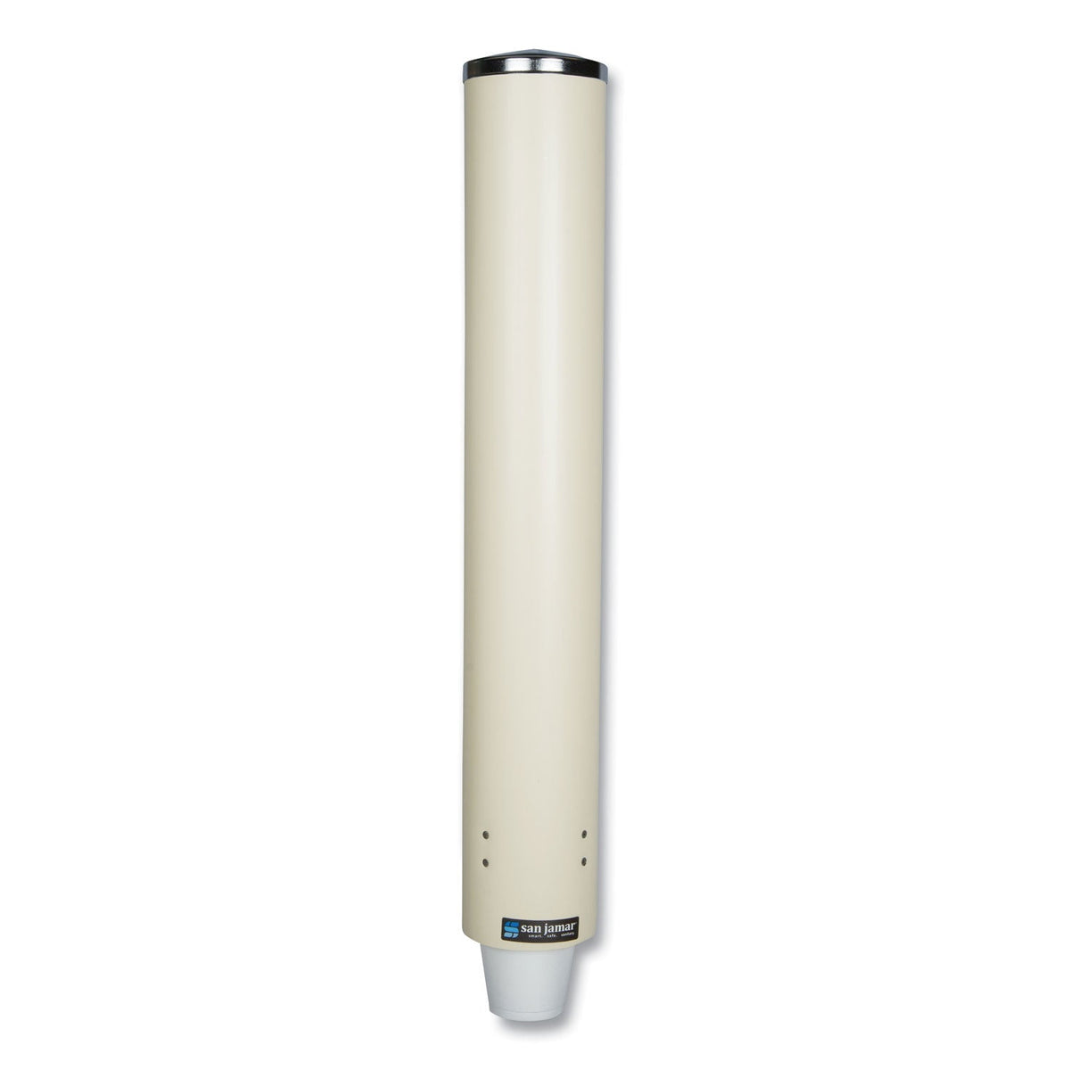 San Jamar Foam Cup Dispenser with Removable Cap, For 4 oz to 10 oz Cups, Sand