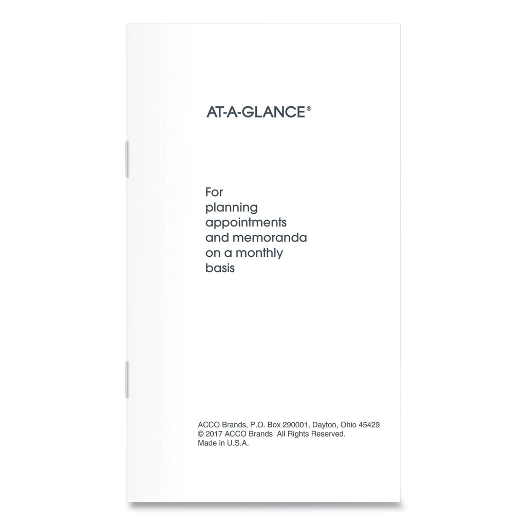 AT-A-GLANCE Pocket Size Monthly Planner Refill, 6 x 3.5, White Sheets, 13-Month (Jan to Jan): 2023 to 2024