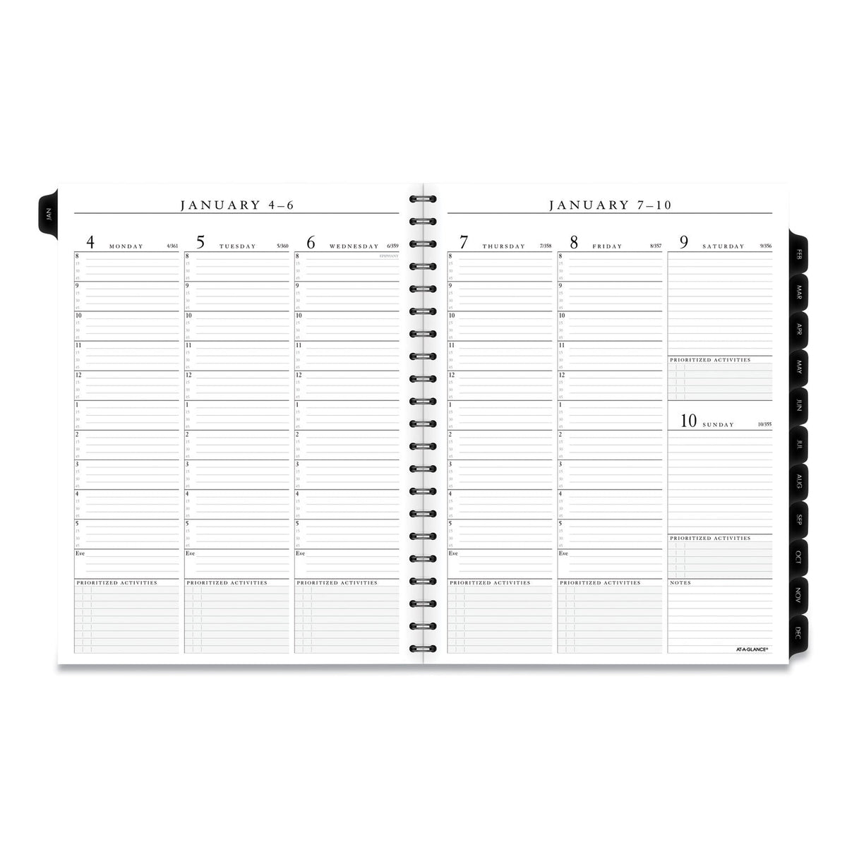 AT-A-GLANCE Executive Weekly/Monthly Planner Refill with 15-Minute Appointments, 11 x 8.25, White Sheets, 12-Month (Jan to Dec): 2023
