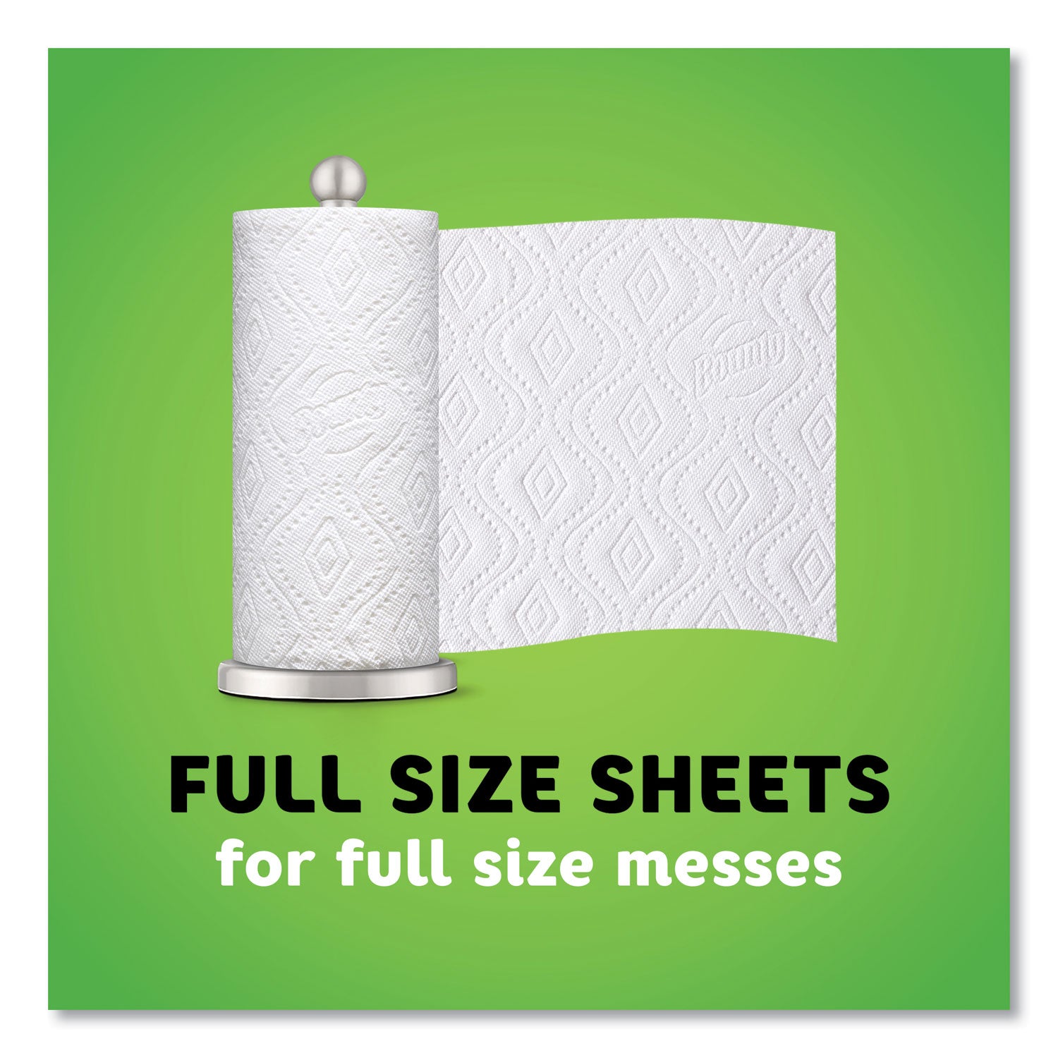 Bounty Kitchen Roll Paper Towels, 2-Ply, White, 48 Sheets/Roll, 24 Rolls/Carton