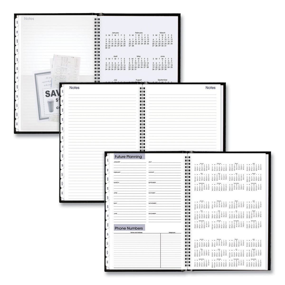 AT-A-GLANCE DayMinder Hard-Cover Monthly Planner, Ruled Blocks, 11.78 x 5, Black Cover, 14-Month (Dec to Jan): 2022 to 2024