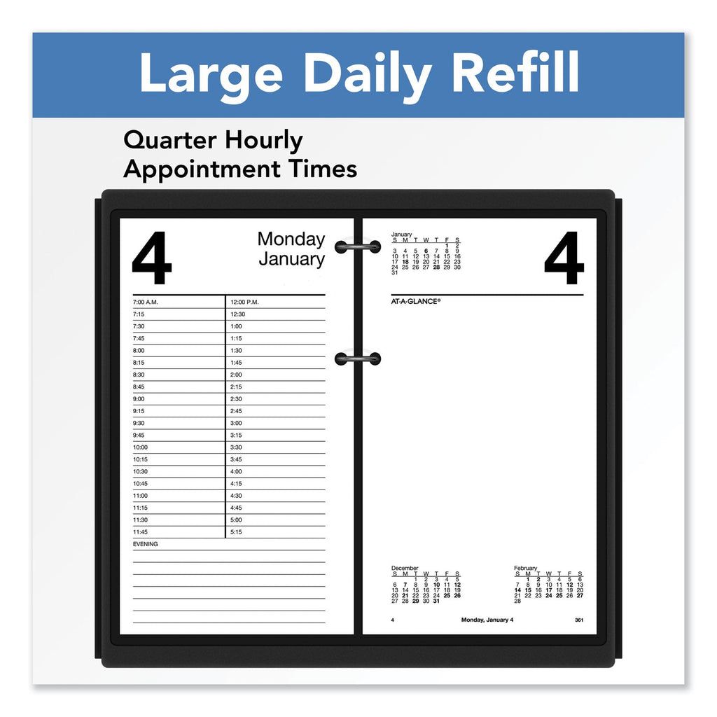 AT-A-GLANCE Large Desk Calendar Refill, 4.5 x 8, White Sheets, 2023