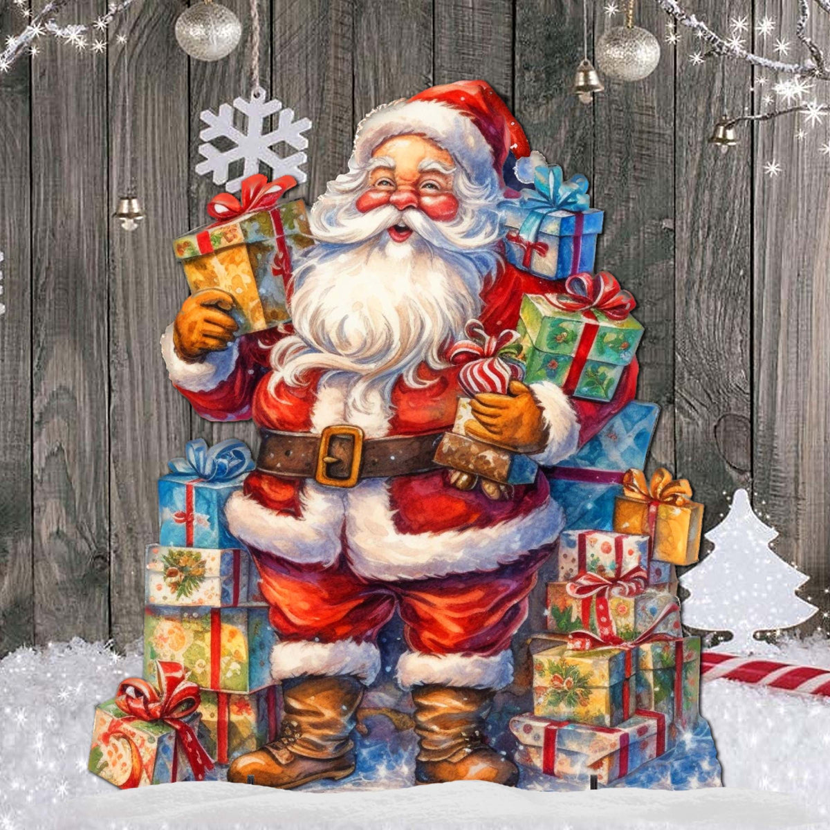Merry Delivery Outdoor Decor by G. Debrekht - Christmas Santa Snowman Decor - 8611031F