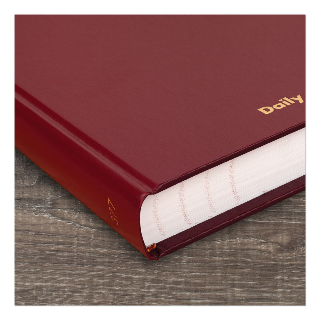 AT-A-GLANCE Standard Diary Daily Journal, 2023 Edition, Wide/Legal Rule, Red Cover, 12 x 7.75, 210 Sheets