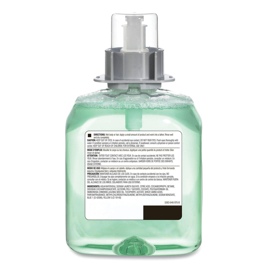 GOJO Luxury Foam Hair and Body Wash, Cucumber Melon Scent, 1,250 mL Refill