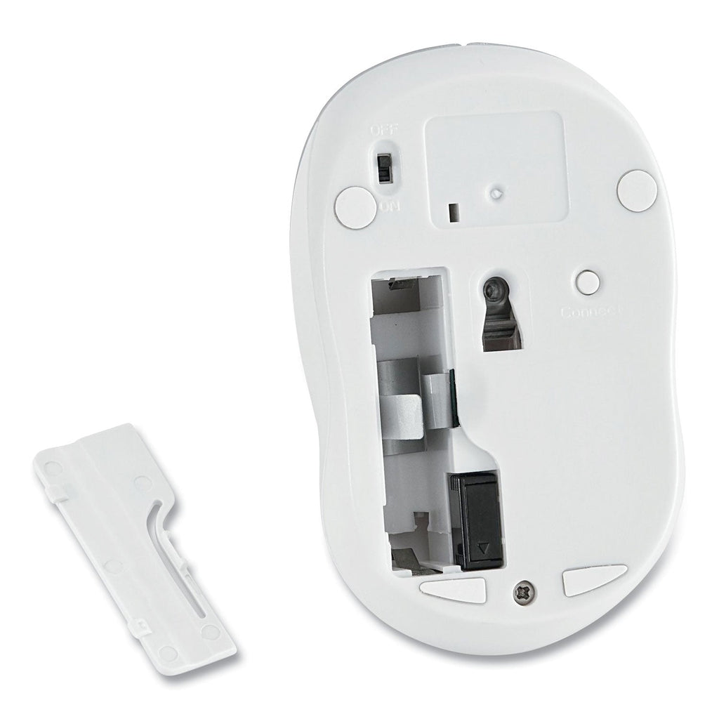 Verbatim Silent Wireless Blue LED Mouse, 2.4 GHz Frequency/32.8 ft Wireless Range, Left/Right Hand Use, Silver