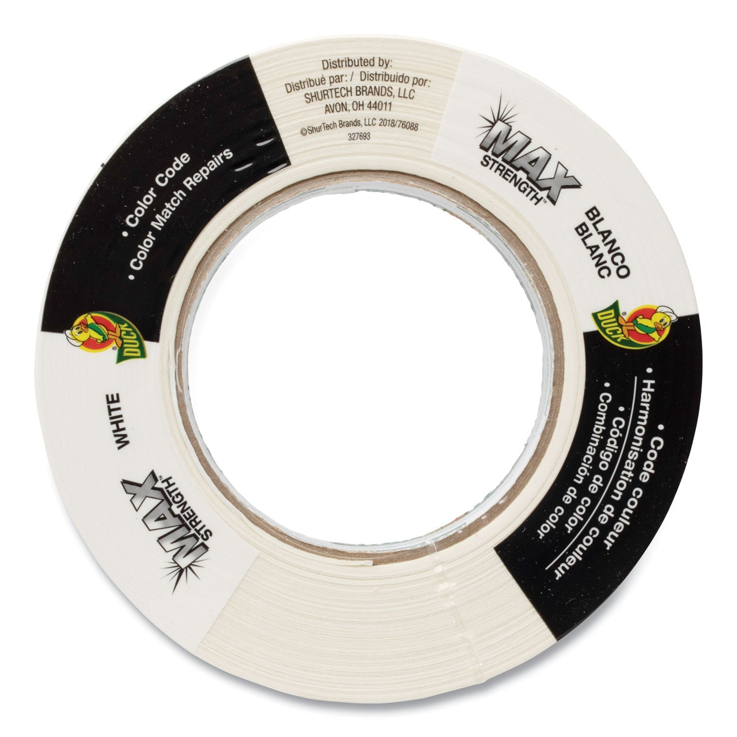 Duck MAX Duct Tape, 3" Core, 1.88" x 35 yds, White