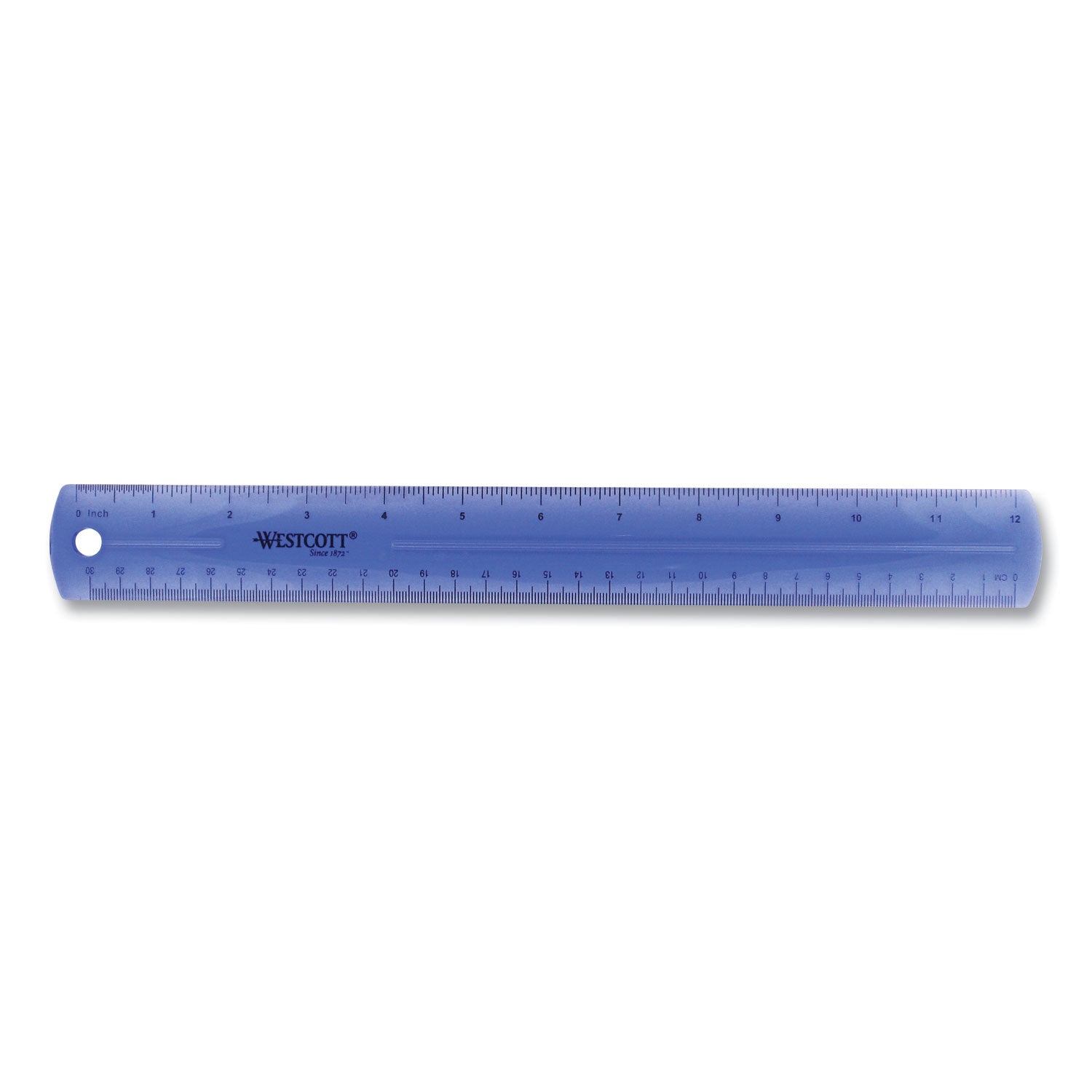 Westcott 12" Jewel Colored Ruler, Standard/Metric, Plastic