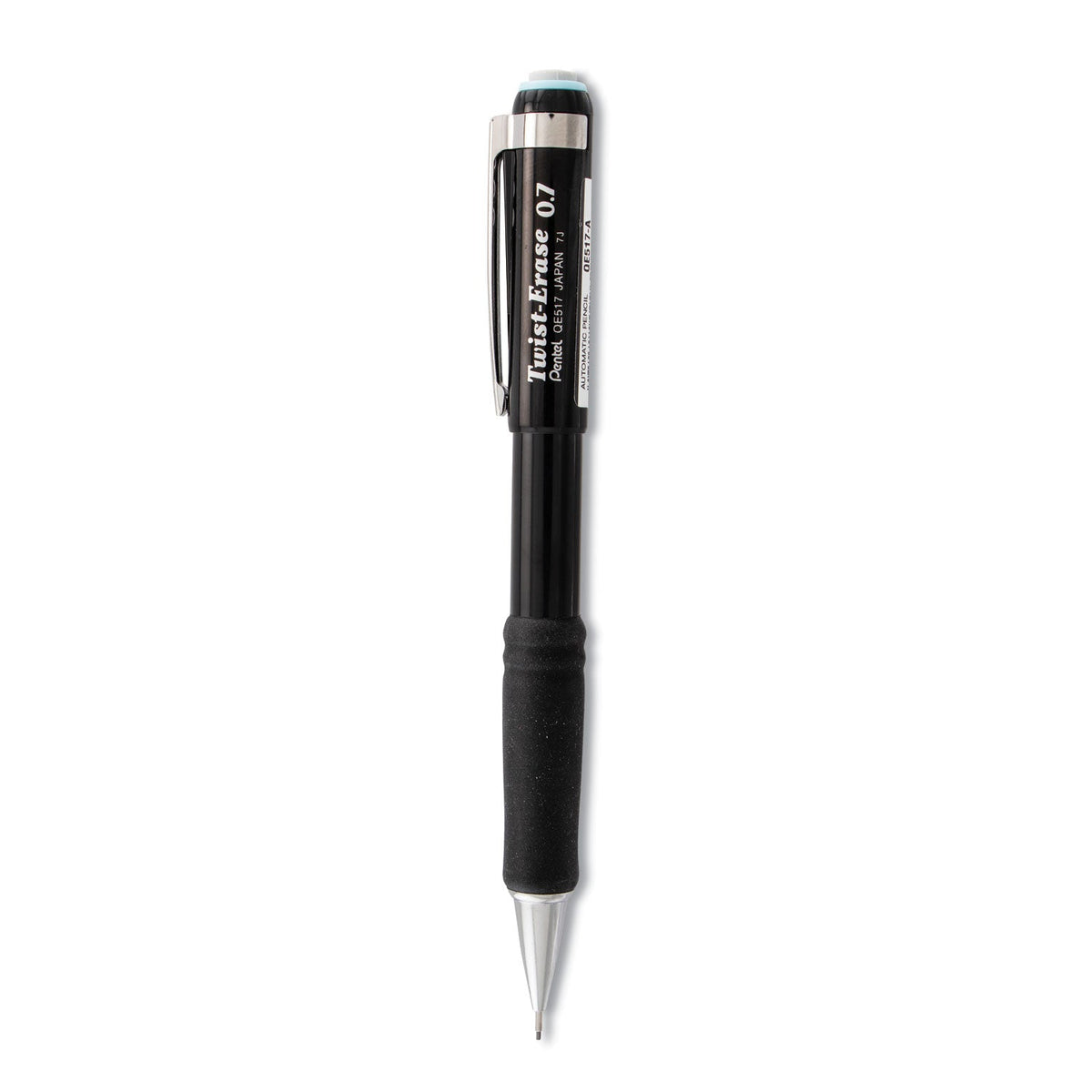 Pentel Twist-Erase III Mechanical Pencil, 0.7 mm, HB (#2.5), Black Lead, Black Barrel