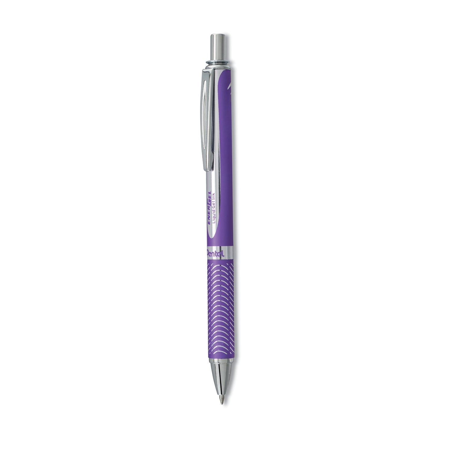 Pentel EnerGel Alloy RT Gel Pen, Retractable, Medium 0.7 mm, Violet Ink, Violet Barrel