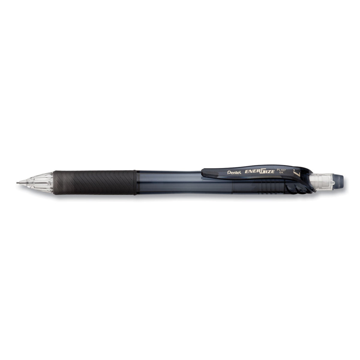 Pentel EnerGize-X Mechanical Pencil, 0.7 mm, HB (#2.5), Black Lead, Black Barrel, Dozen