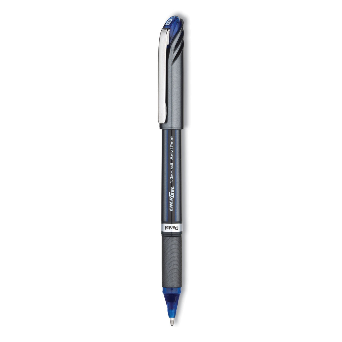 Pentel EnerGel NV Gel Pen, Stick, Bold 1 mm, Blue Ink, Blue Barrel, Dozen