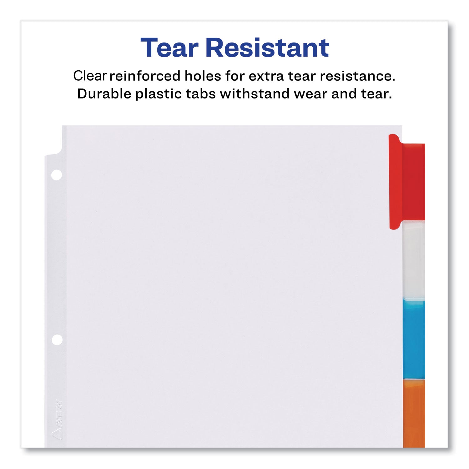 Avery Insertable Big Tab Dividers, 8-Tab, 11.13 x 9.25, White, Assorted Tabs, 1 Set