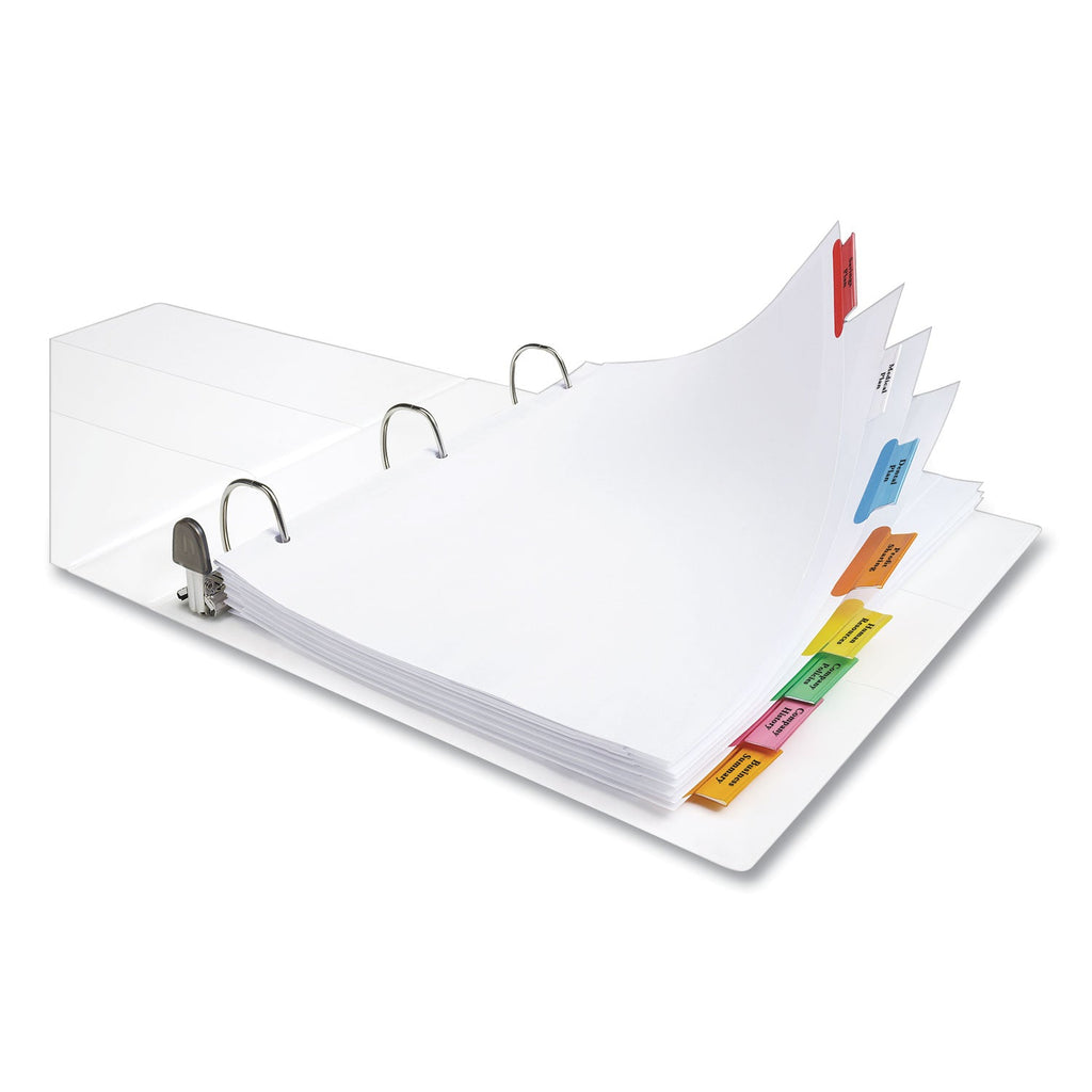 Avery Insertable Big Tab Dividers, 8-Tab, 11.13 x 9.25, White, Assorted Tabs, 1 Set