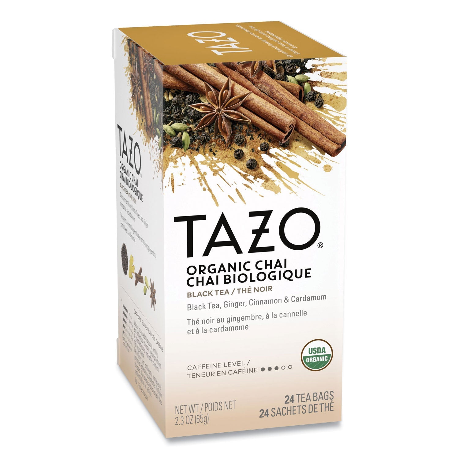 Tazo Chai Organic Black Tea, Filter Bag, 24/Box