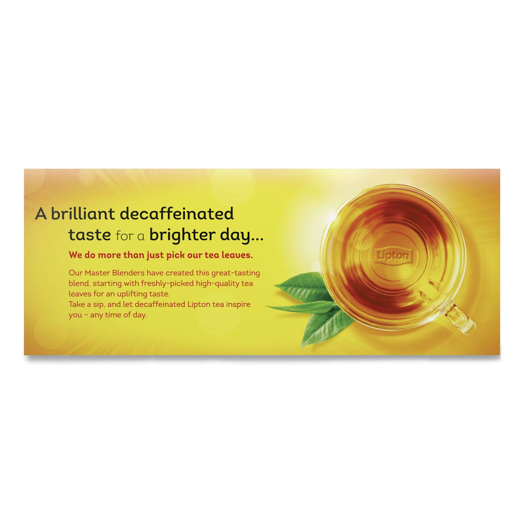 Lipton Tea Bags, Decaffeinated, 72/Box