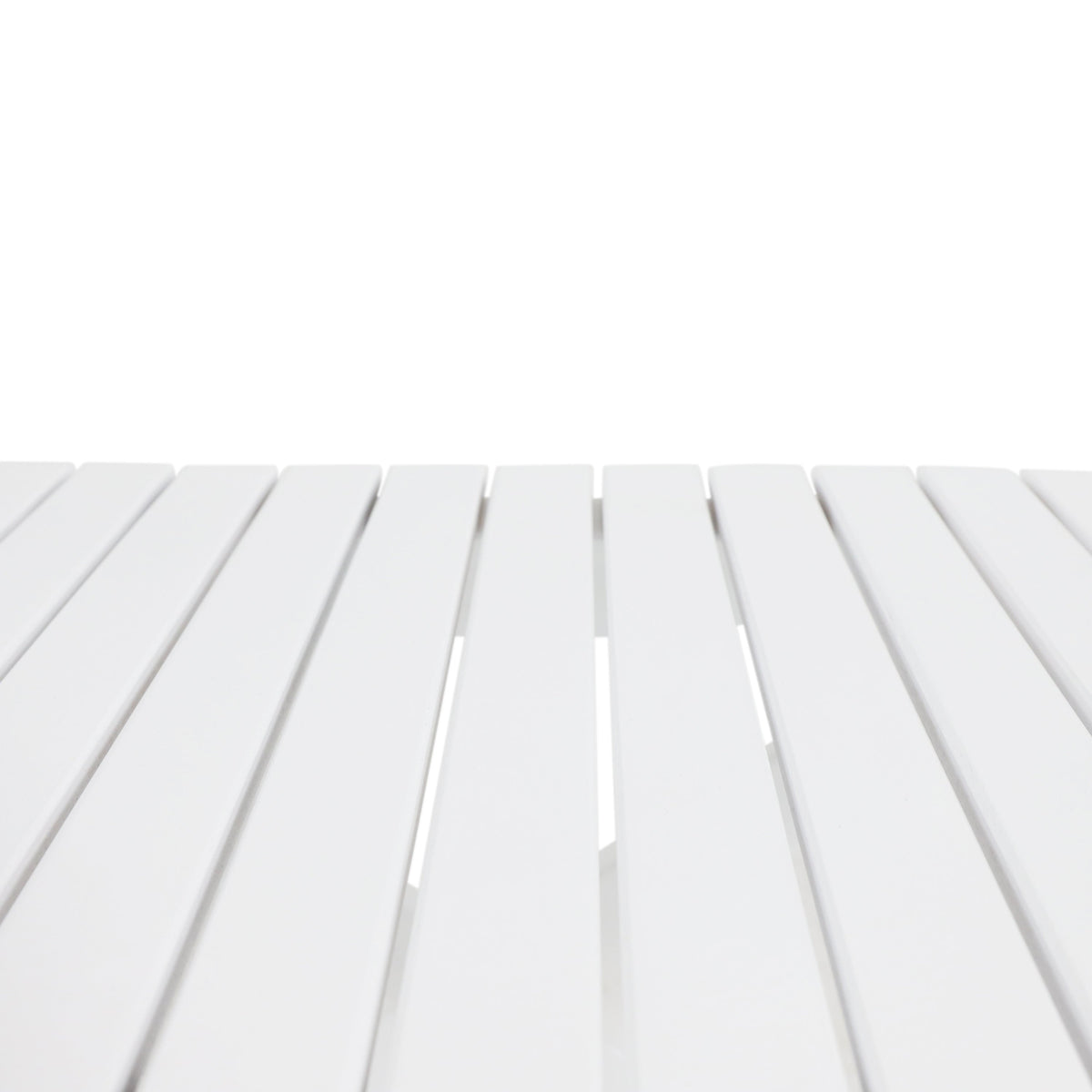 Outdoor Folding Wooden Side Table, White, 15"D x 22.75"W x 18.25"H