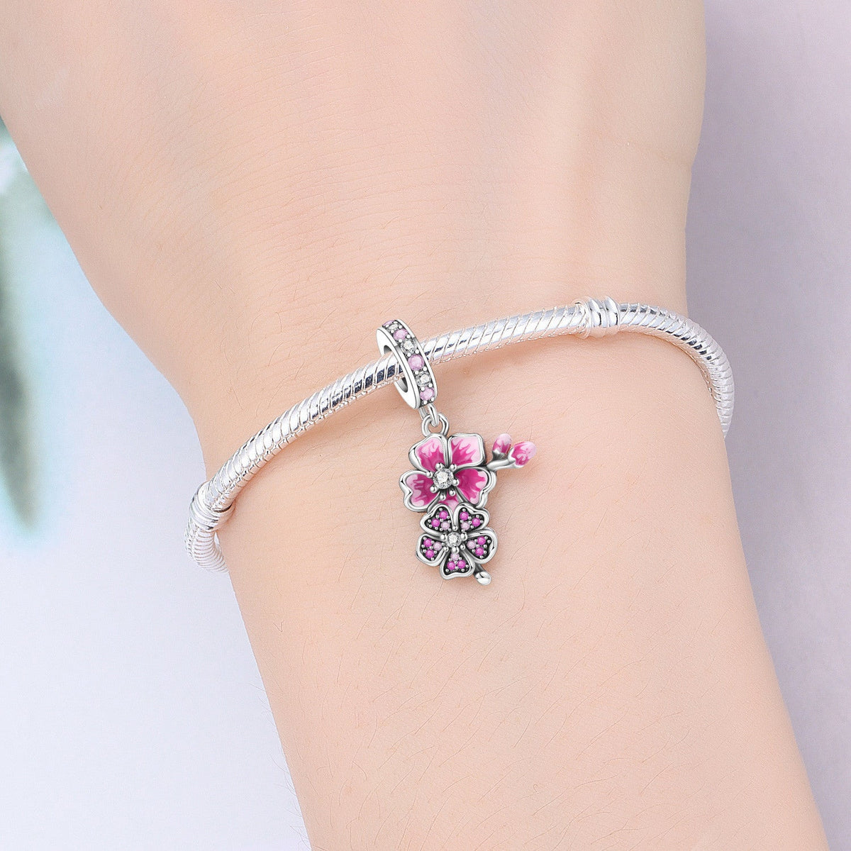 Lily Of The Valley Iris And Spinning Flower DIY Bracelet Pendant Accessories