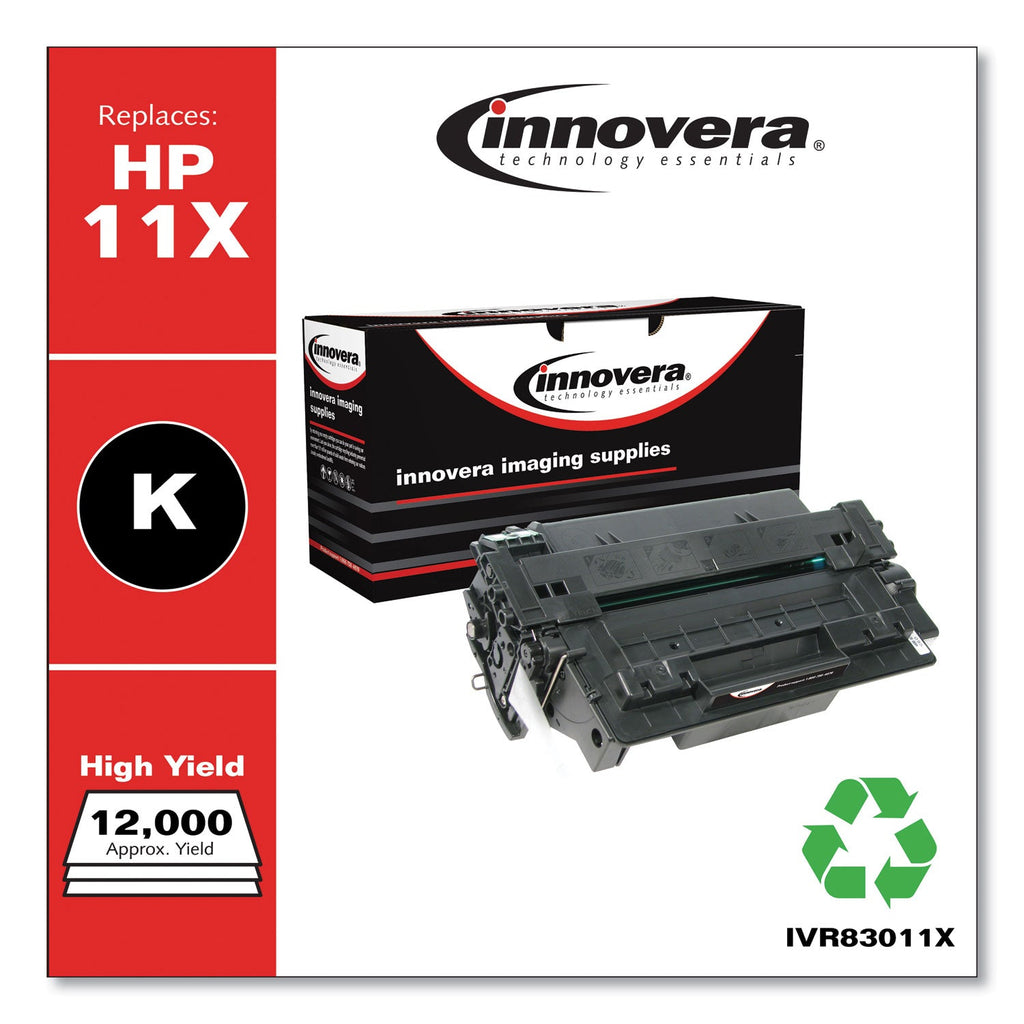 Innovera Remanufactured Black High-Yield Toner, Replacement for 11X (Q6511X), 12,000 Page-Yield