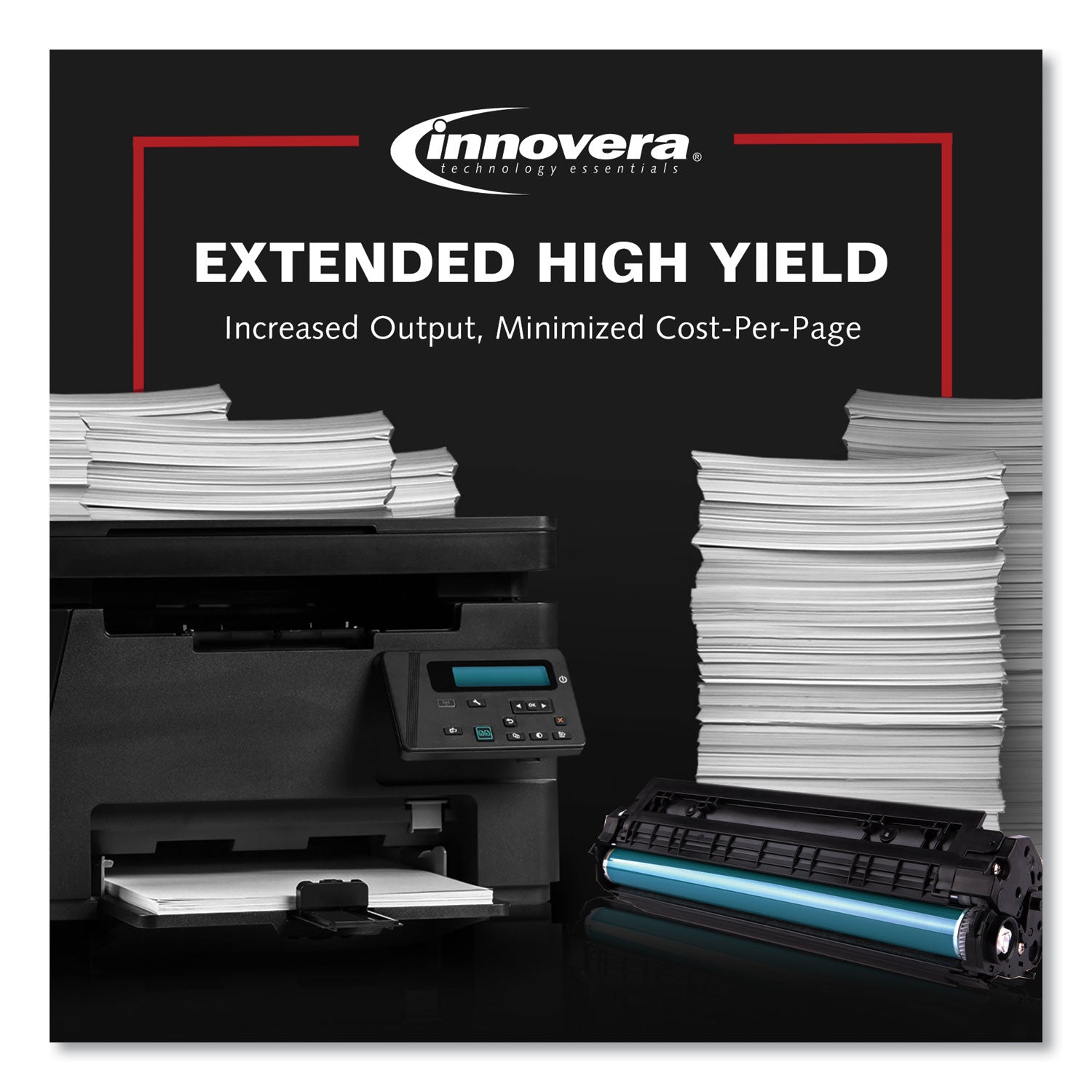 Innovera Remanufactured Black Ultra High-Yield Toner, Replacement for MS410/MX410, 10,000 Page-Yield