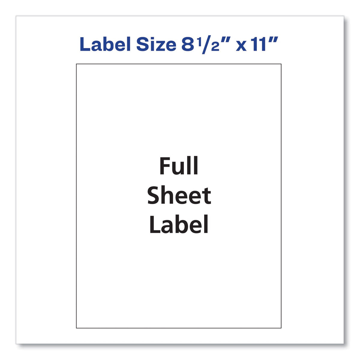 Avery Shipping Labels with TrueBlock Technology, Inkjet Printers, 8.5 x 11, White, 25/Pack