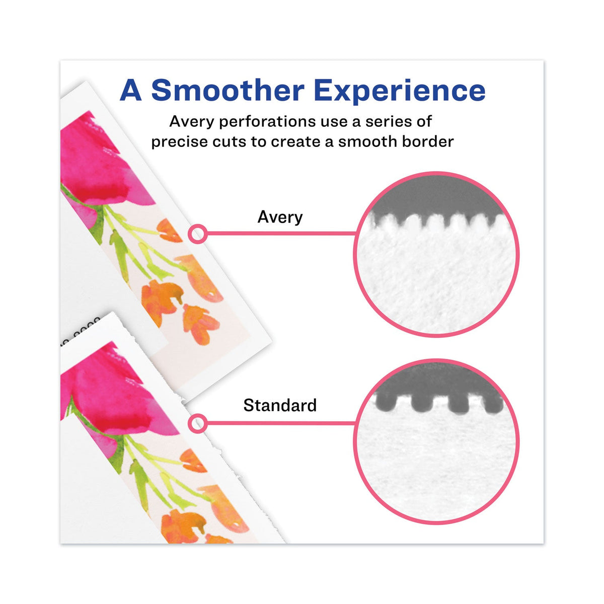 Avery Printable Microperforated Business Cards w/Sure Feed Technology, Laser, 2 x 3.5, White, 2,500 Cards, 10/Sheet, 250 Sheets/Box