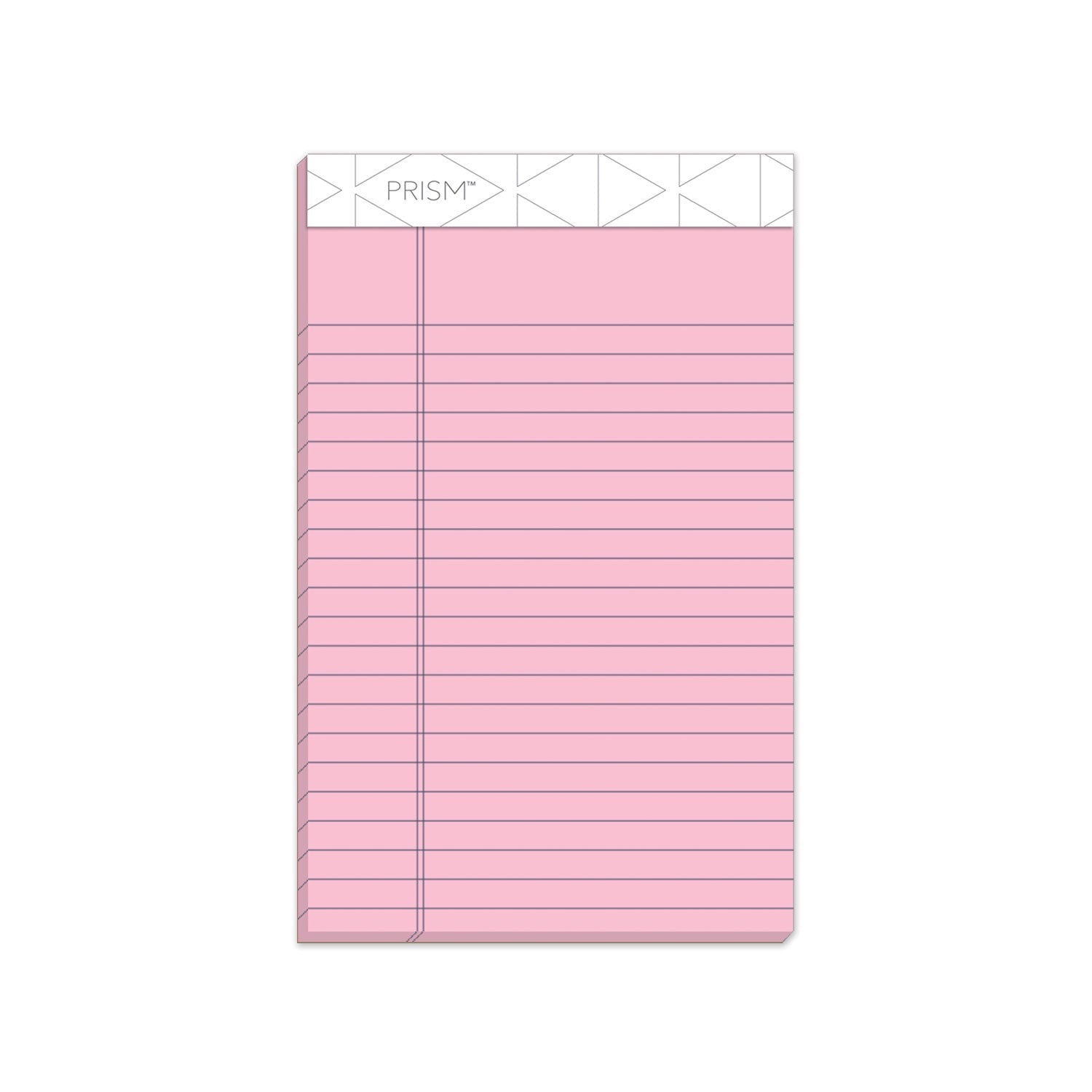TOPS Prism + Colored Writing Pads, Narrow Rule, 50 Pastel Pink 5 x 8 Sheets, 12/Pack