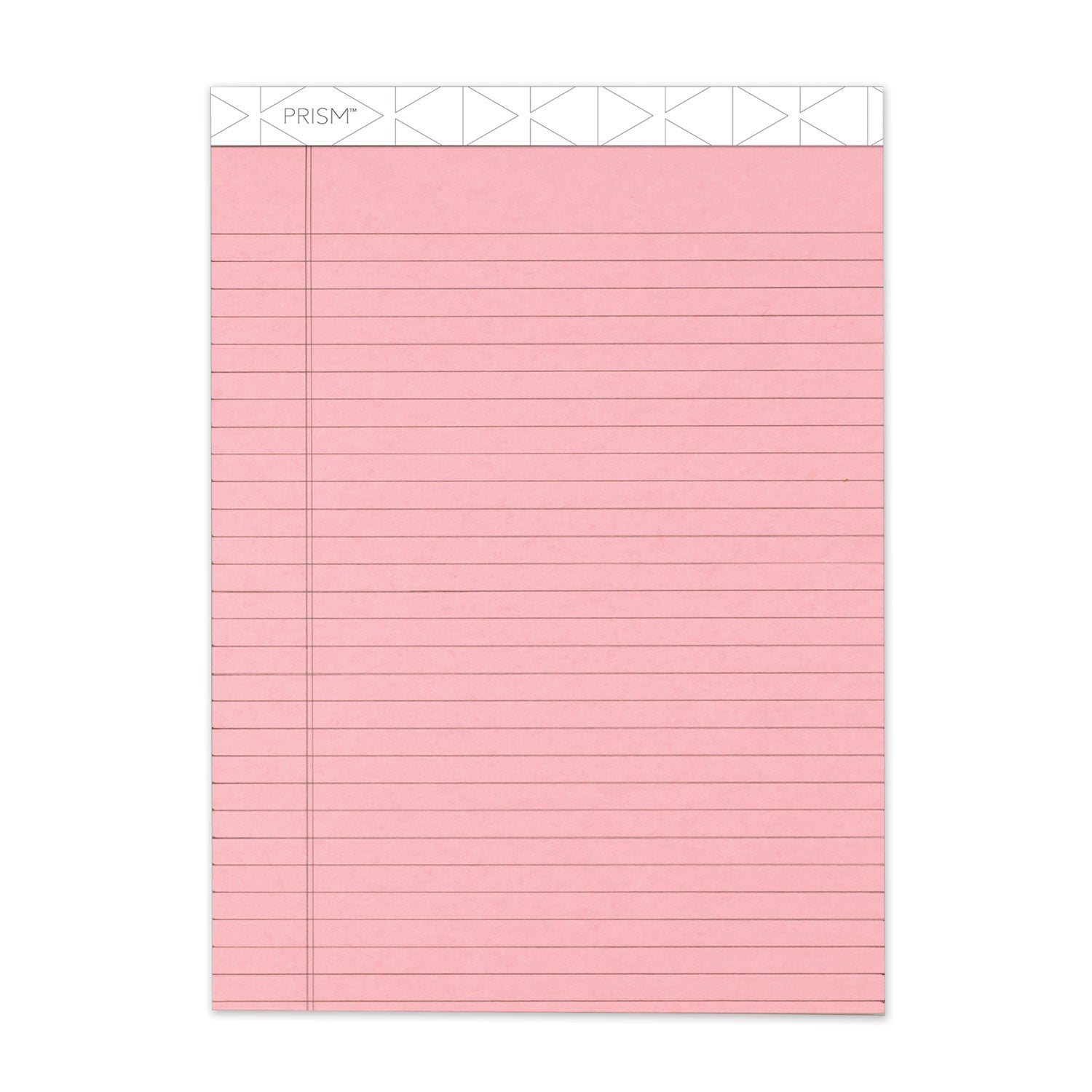 TOPS Prism + Colored Writing Pads, Wide/Legal Rule, 50 Pastel Pink 8.5 x 11.75 Sheets, 12/Pack
