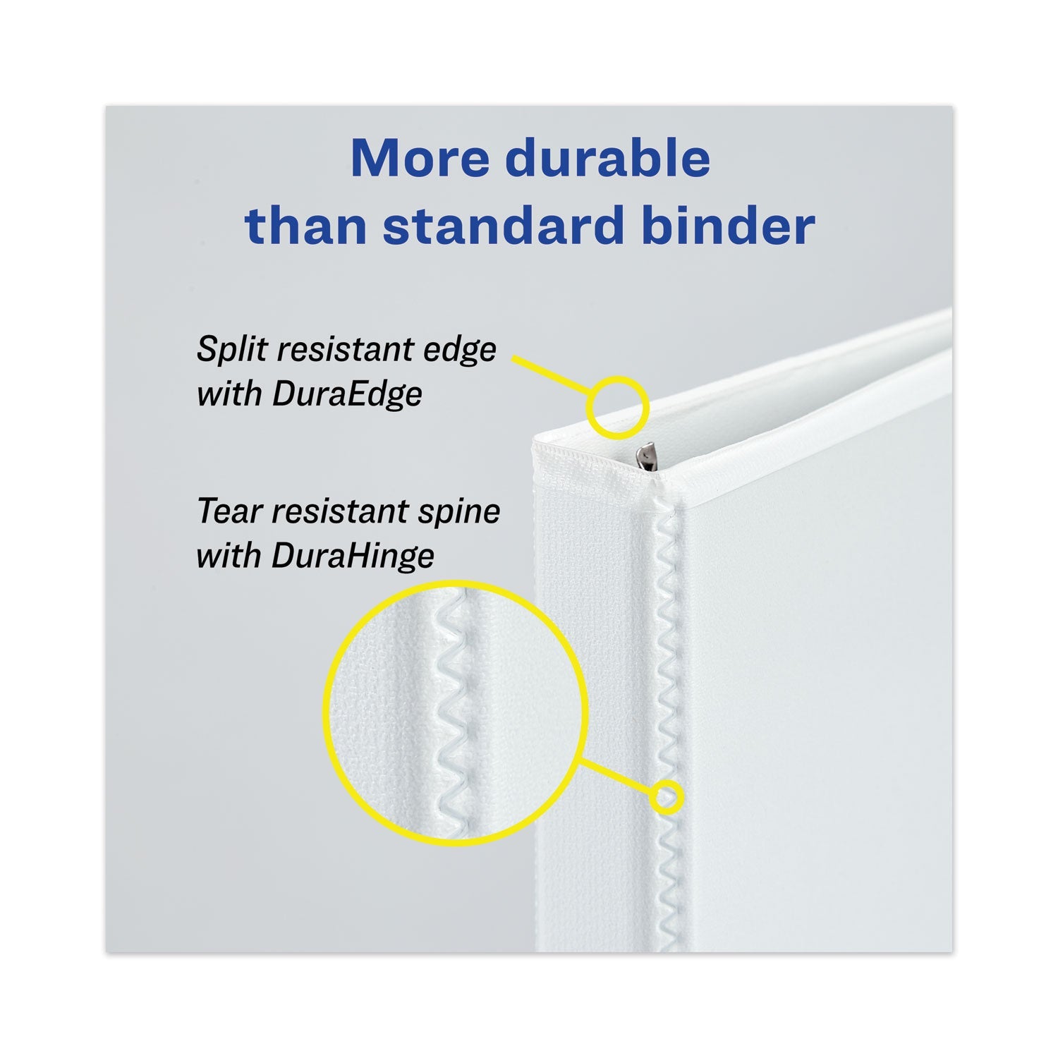 Avery Heavy-Duty View Binder with DuraHinge and Locking One Touch EZD Rings, 3 Rings, 5" Capacity, 11 x 8.5, Red