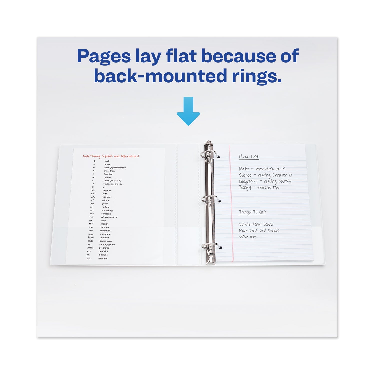Avery Heavy-Duty View Binder with DuraHinge, One Touch EZD Rings/Extra-Wide Cover, 3 Ring, 1.5" Capacity, 11 x 8.5, White, (1319)