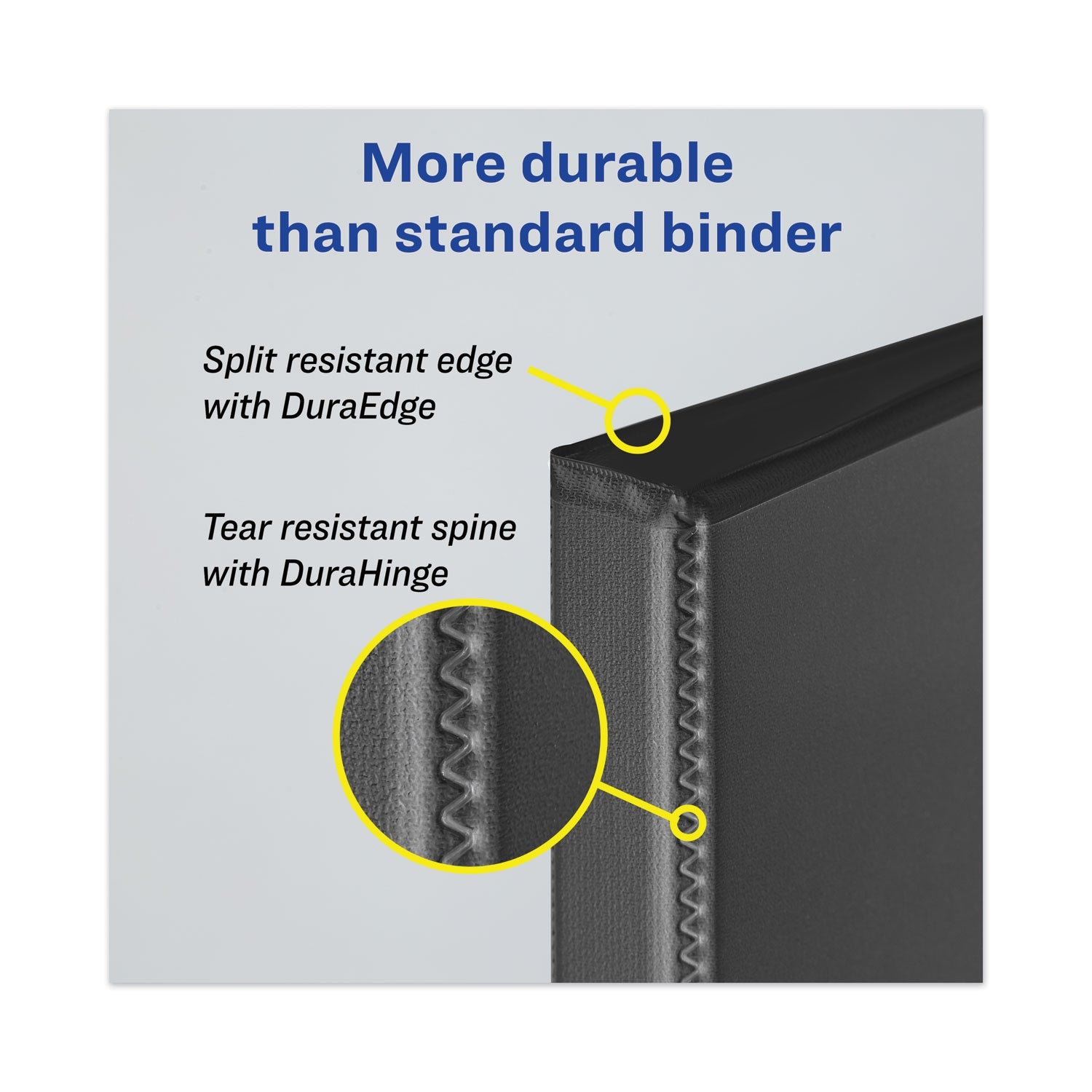 Avery Heavy-Duty View Binder with DuraHinge and One Touch EZD Rings, 3 Rings, 2" Capacity, 11 x 8.5, Chartreuse