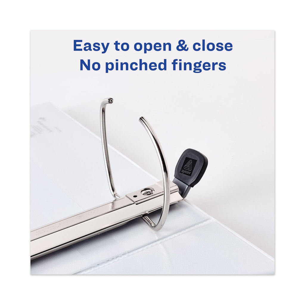 Avery Heavy-Duty View Binder with DuraHinge and Locking One Touch EZD Rings, 3 Rings, 5" Capacity, 11 x 8.5, Navy Blue