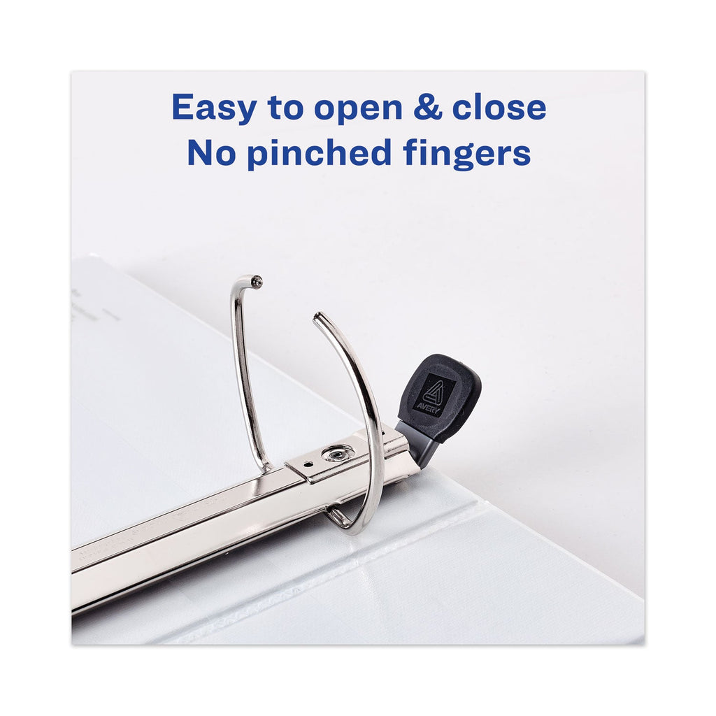 Avery Heavy-Duty View Binder with DuraHinge and One Touch EZD Rings, 3 Rings, 1.5" Capacity, 11 x 8.5, White