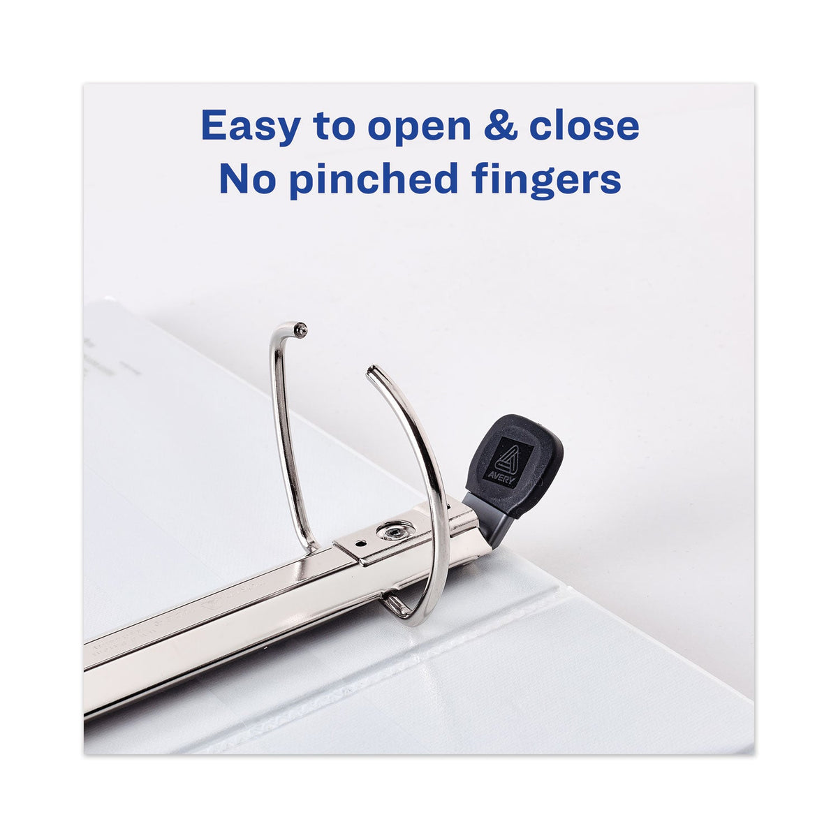 Avery Heavy-Duty View Binder with DuraHinge and One Touch EZD Rings, 3 Rings, 1.5" Capacity, 11 x 8.5, White