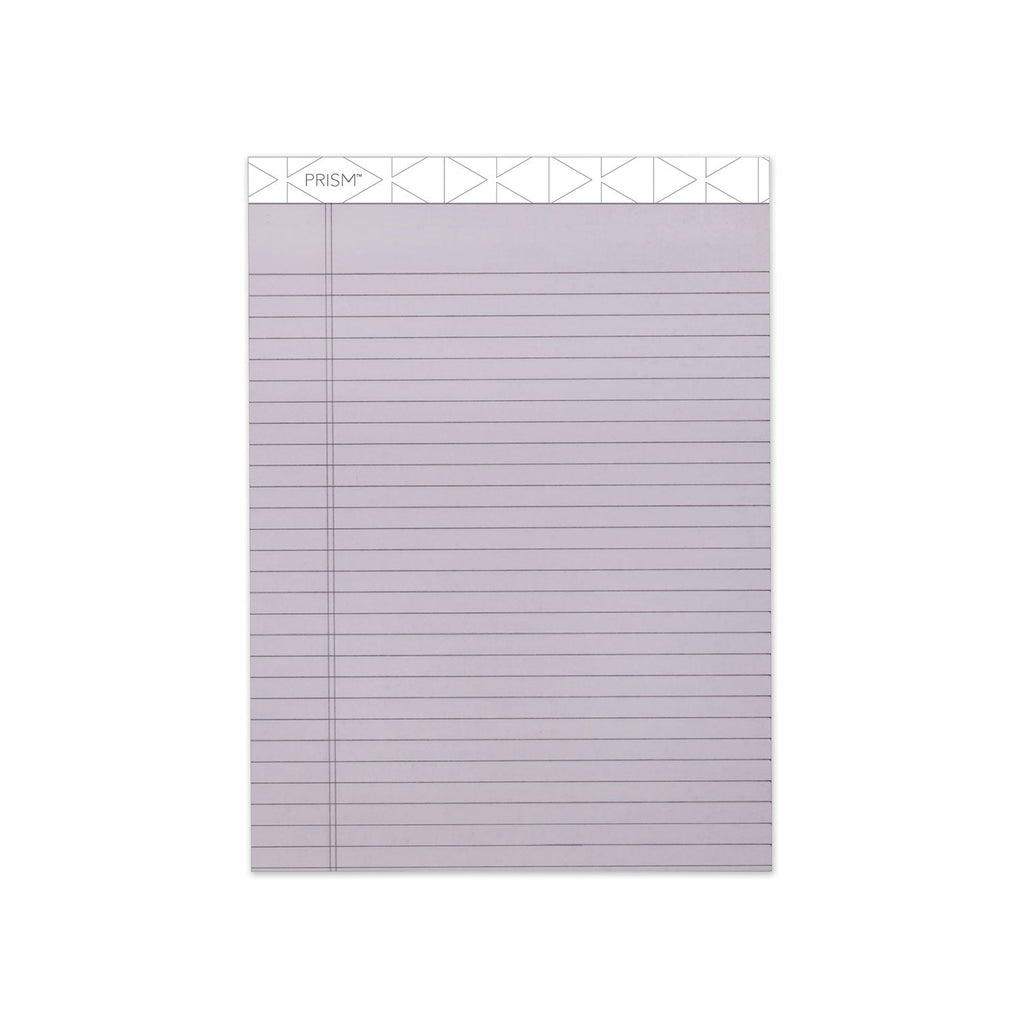 TOPS Prism + Colored Writing Pads, Wide/Legal Rule, 50 Pastel Orchid 8.5 x 11.75 Sheets, 12/Pack