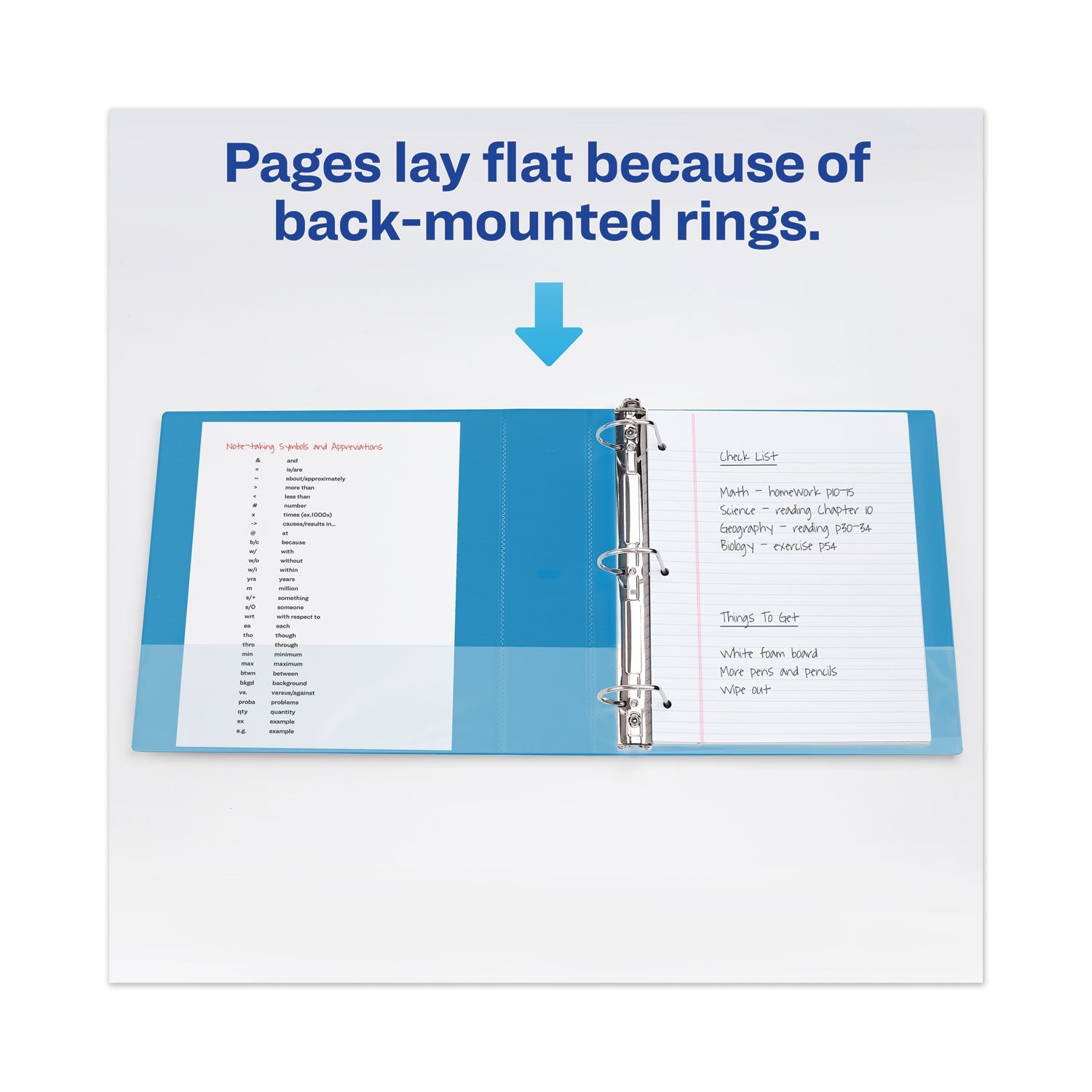 Avery Heavy-Duty View Binder with DuraHinge and Locking One Touch EZD Rings, 3 Rings, 3" Capacity, 11 x 8.5, Pacific Blue